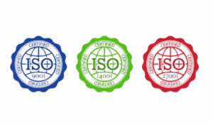 Visar NorthTrackers ISO-certifieringar inom ISO 9001, ISO 14001 och ISO 27001.