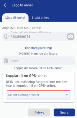 Namnge enheten